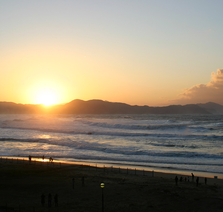 夕日ヶ浦の夕陽