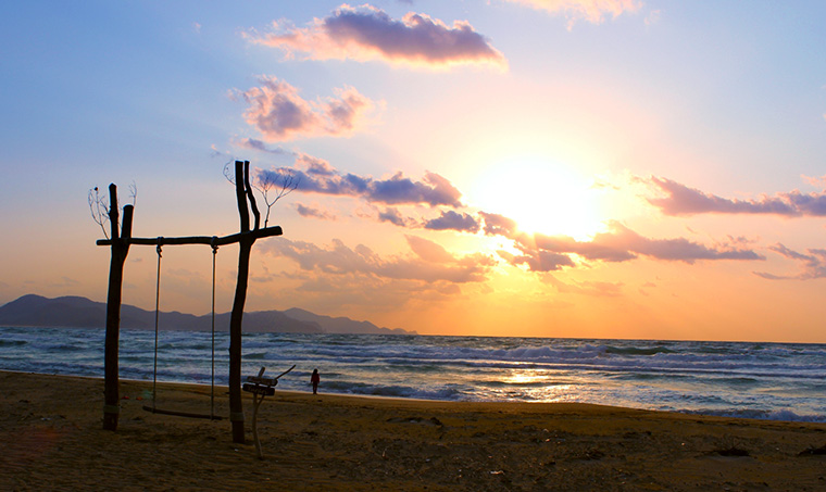 夕日ヶ浦の夕陽